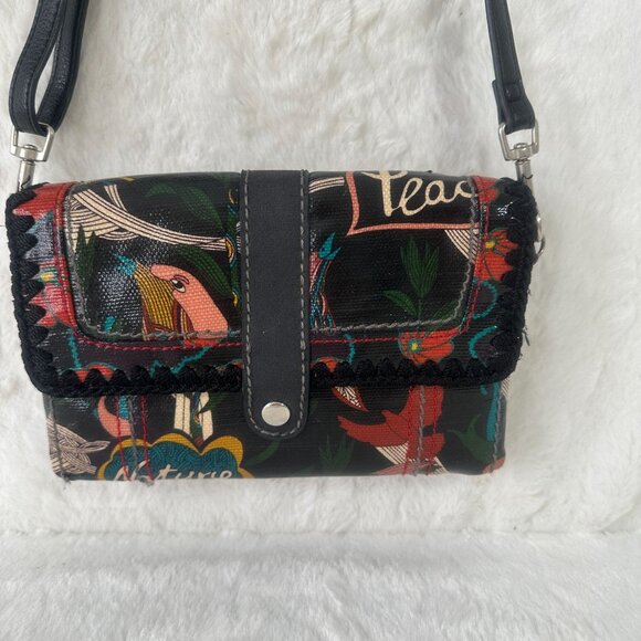 Sakroots Crossbody Bag With Adjustable Strap Artist Circle Birds Peace - Picture 1 of 9